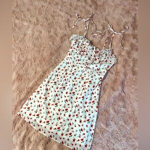 white floral princess polly mini dress